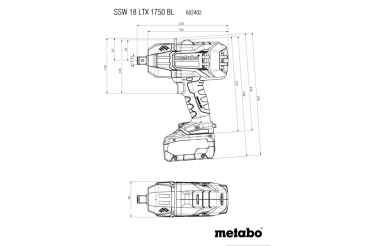 Metabo SSW 18 1750 BL Akku-Schlagschrauber, 2 x 8Ah Akkus, in MetaBox 145, neues Modell