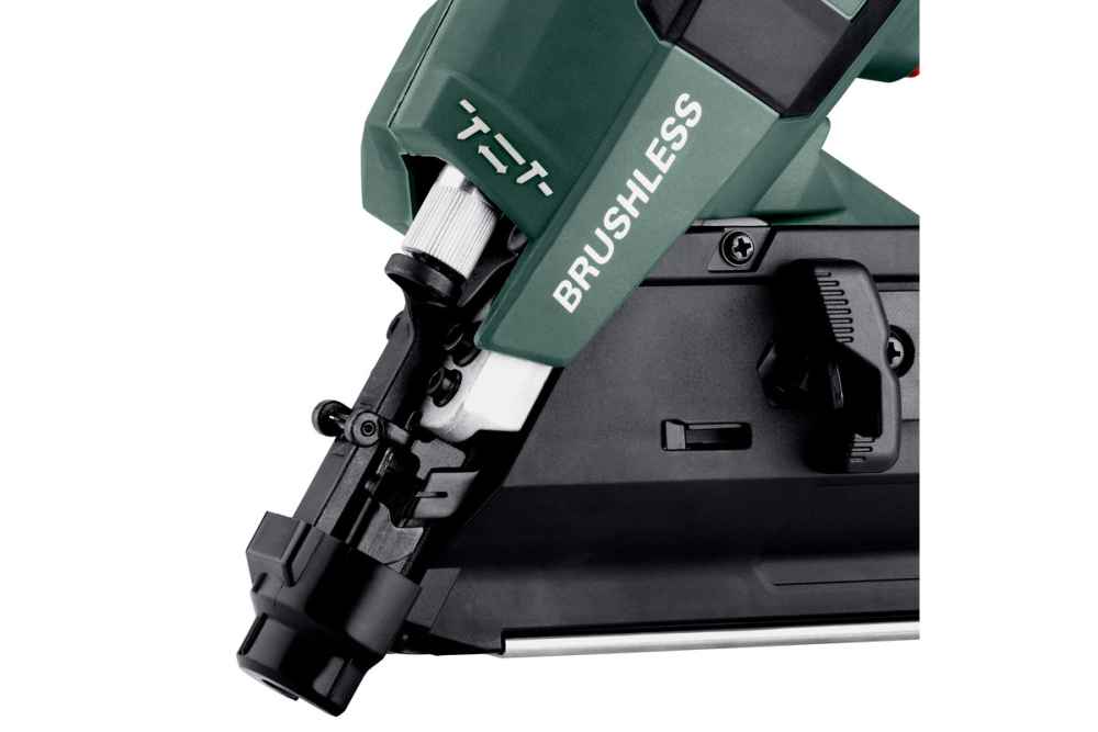 Metabo NFR 18 LTX 90 BL (612090840) AKKU-NAGLER, 2 x 4 Ah LiHD Akkus, neues Modell, Ladegerät, MetaBox, 1 Paar Metabo Handschuhe