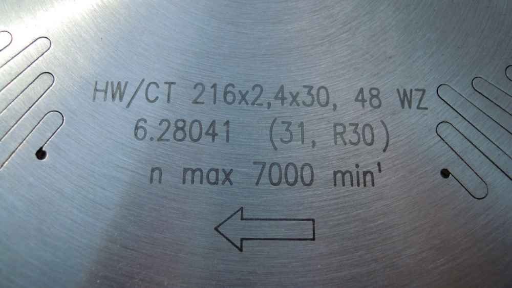 Metabo Kreissägeblatt 216x30,48 WZ, precision cut, nachschärfbar