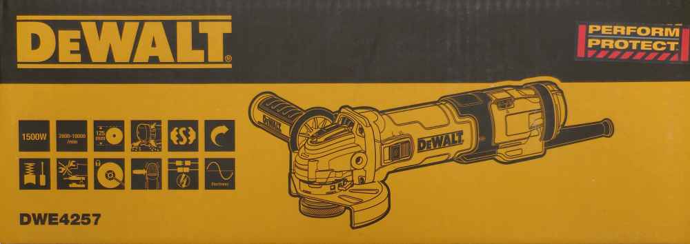 DeWalt DWE 4257 Winkelschleifer, Ø 125mm, 1500 W, variable Drehzahlregelung