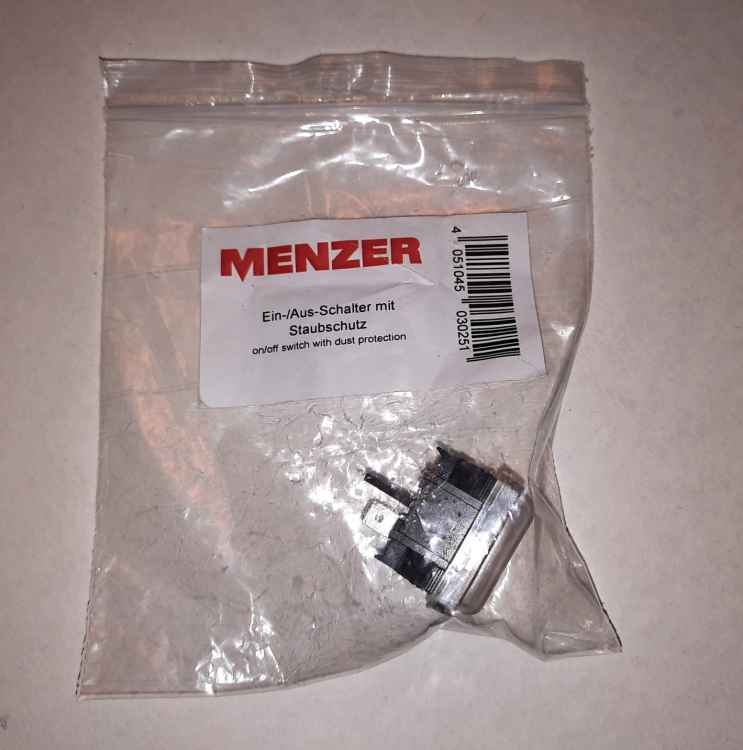 Schalter, Ein-/Ausschalter für Menzer LHS 225 / Vario, Staubschutz, Ersatzteil