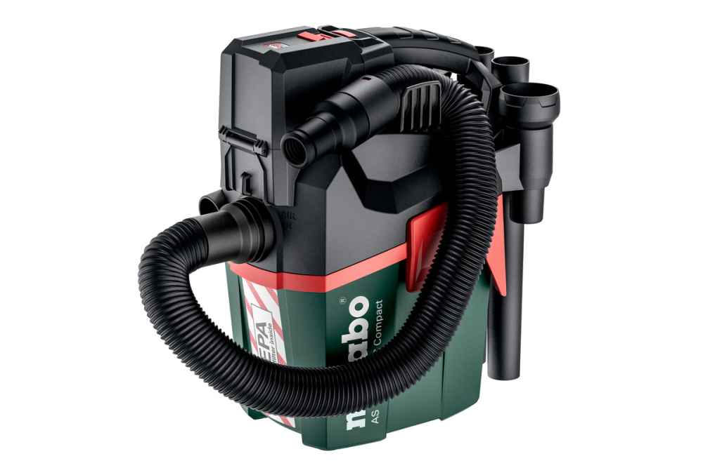 Metabo AS 18 HEPA PC Compact (602029850) Akku-Sauger, 6 Liter Behältervolumen, Anschlussmuffe + zus. Vliesfilterbeutel